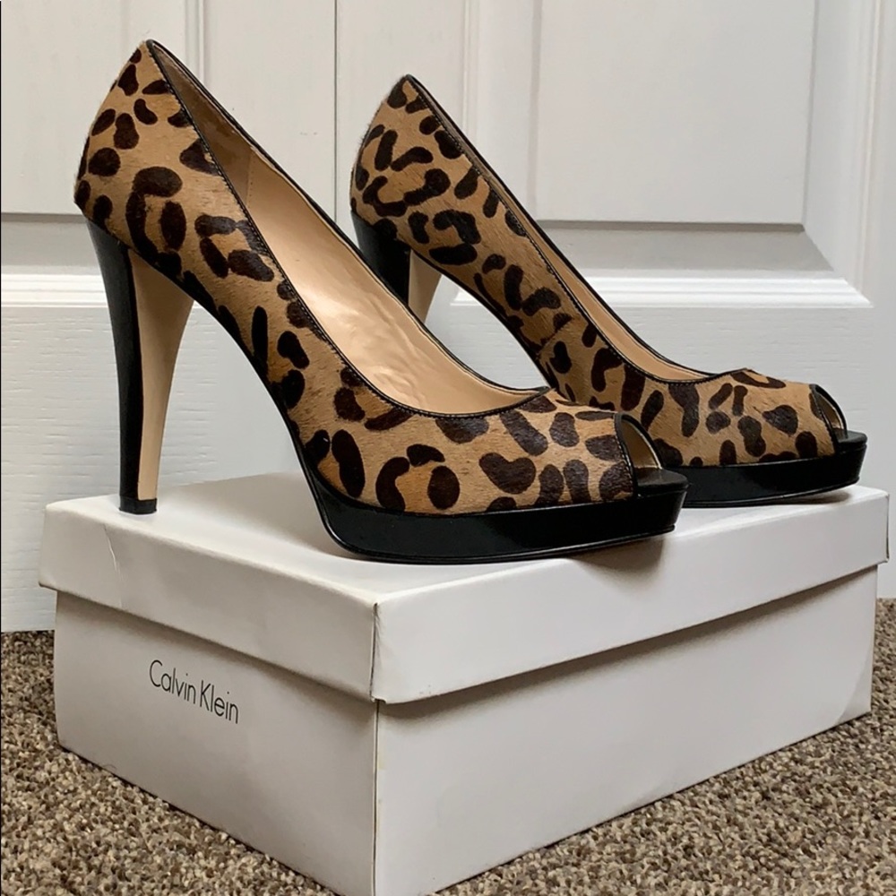 Calvin Klein Sandie Hair Calf Shoes (Size 10)